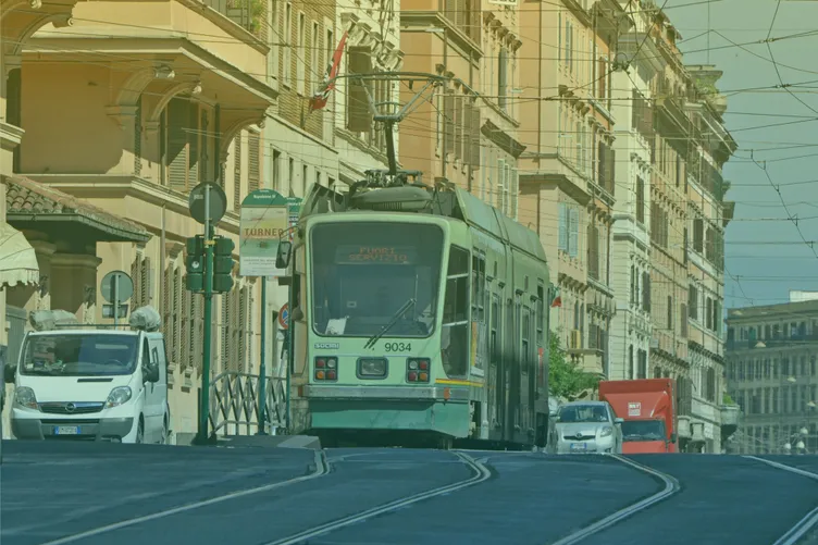 Italie verkeersregels trams op de weg